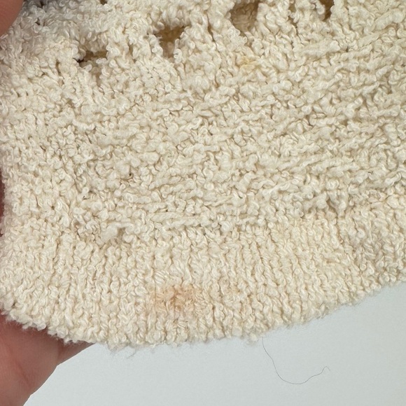 ZARA Crochet Cardigan Patch Pocket Tassel Lagenlook Sweater Size Large - Picture 8 of 14